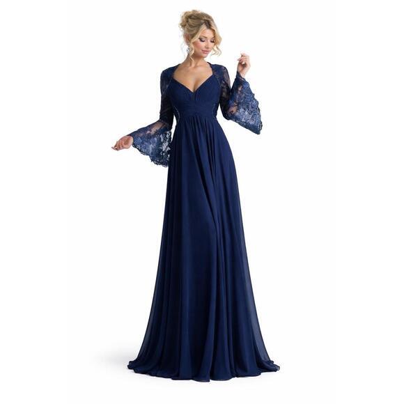 Cinderella Divine Dresses & Skirts - Cinderella Divine Beaded Lace Dress Size 10 navy Gown Formal